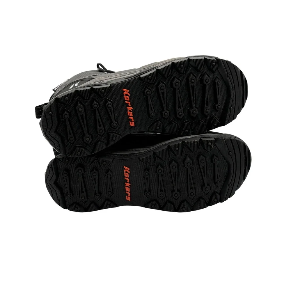 Korkers Tundra Ridge Winter Boots Mens 9.5 Gray New Waterproof Thinsulate 200g